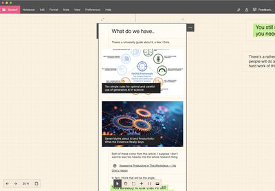 A card with two link previews, each showing the linked page’s image and title, and a collapsed link below them